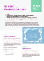 Flyer "Jij bent mantelzorger" in het Nederlands, Turks, Arabisch, Afghaans en Engels